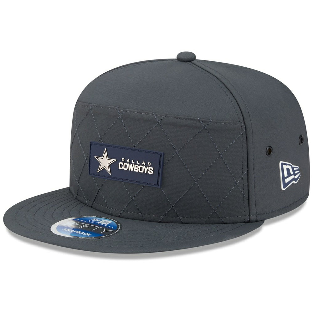 Dallas Cowboys New Era 2025 Sideline Cold Weather Split Panel 9FIFTY Snapback Hat - Charcoal discount