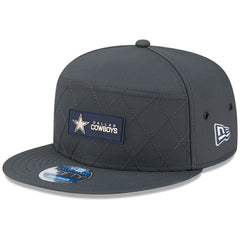 Dallas Cowboys New Era 2025 Sideline Cold Weather Split Panel 9FIFTY Snapback Hat - Charcoal discount