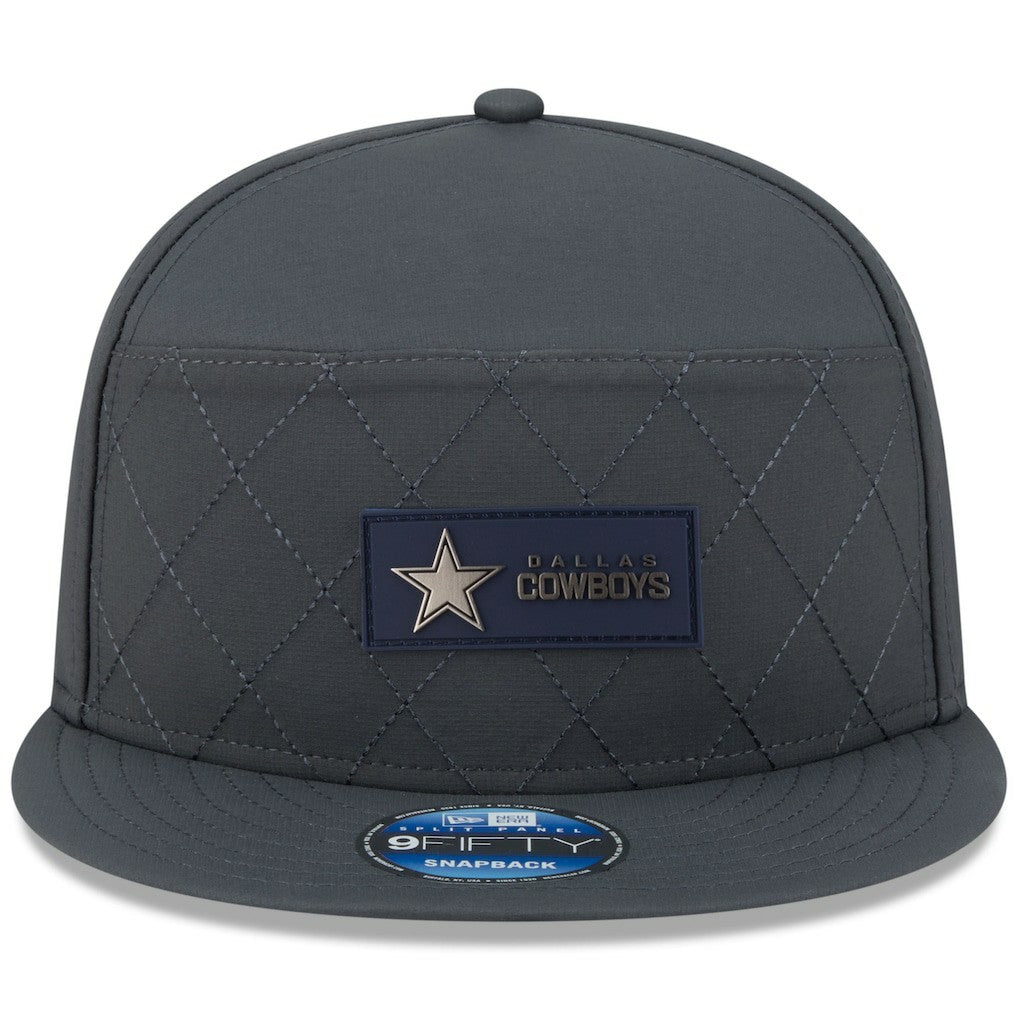 Dallas Cowboys New Era 2025 Sideline Cold Weather Split Panel 9FIFTY Snapback Hat - Charcoal discount