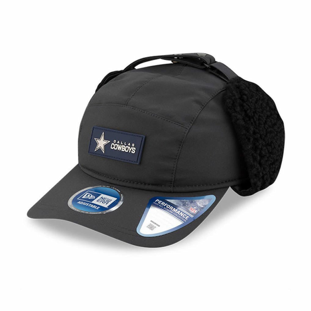 Dallas Cowboys New Era 2025 Sideline Cold Weather Runner Dog Ear Adjustable Hat - Charcoal outlet