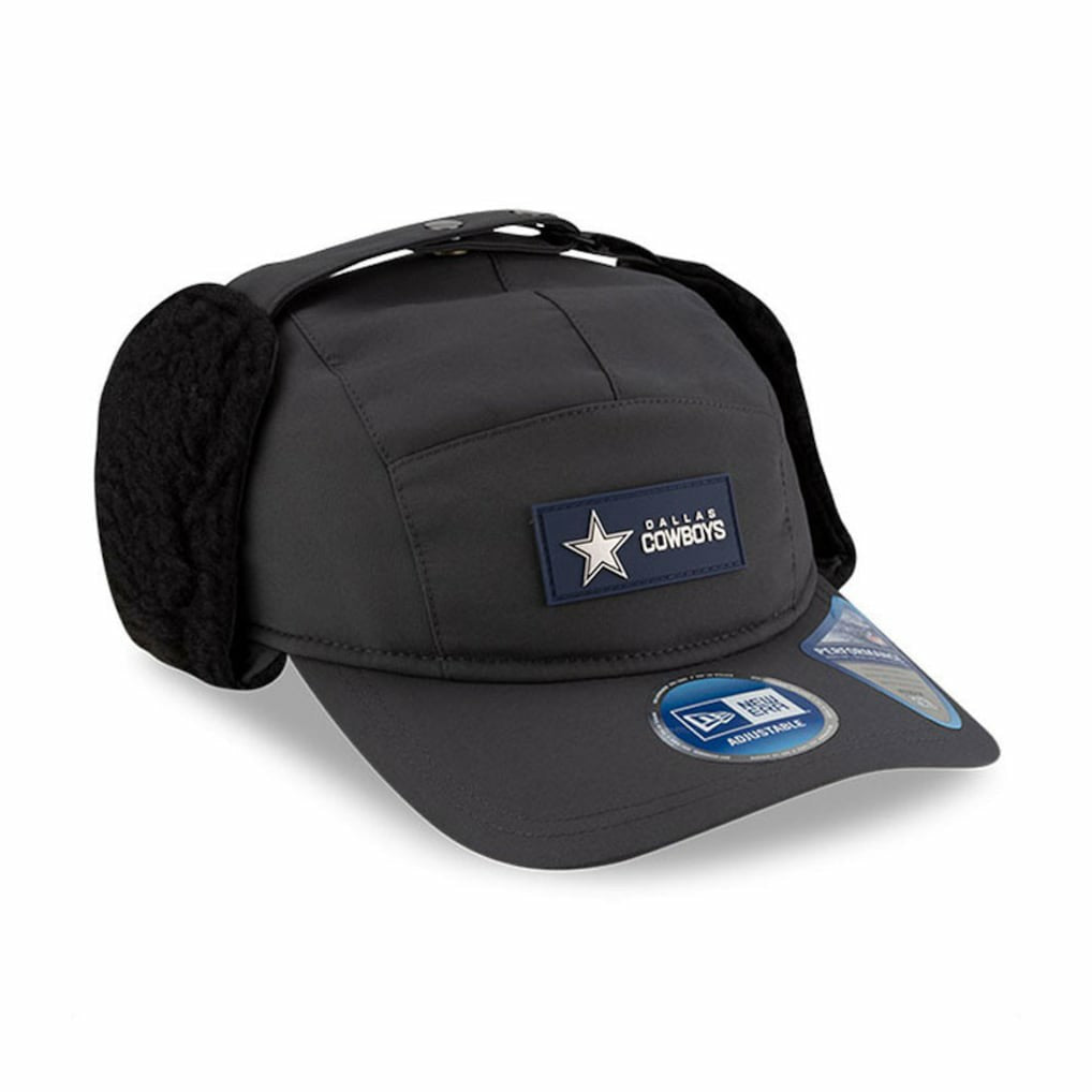 Dallas Cowboys New Era 2025 Sideline Cold Weather Runner Dog Ear Adjustable Hat - Charcoal outlet