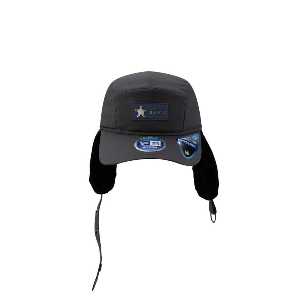 Dallas Cowboys New Era 2025 Sideline Cold Weather Runner Dog Ear Adjustable Hat - Charcoal outlet