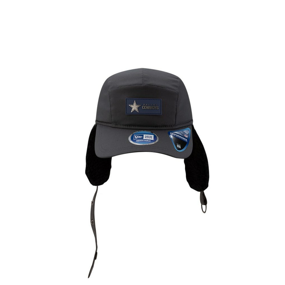 Dallas Cowboys New Era 2025 Sideline Cold Weather Runner Dog Ear Adjustable Hat - Charcoal outlet
