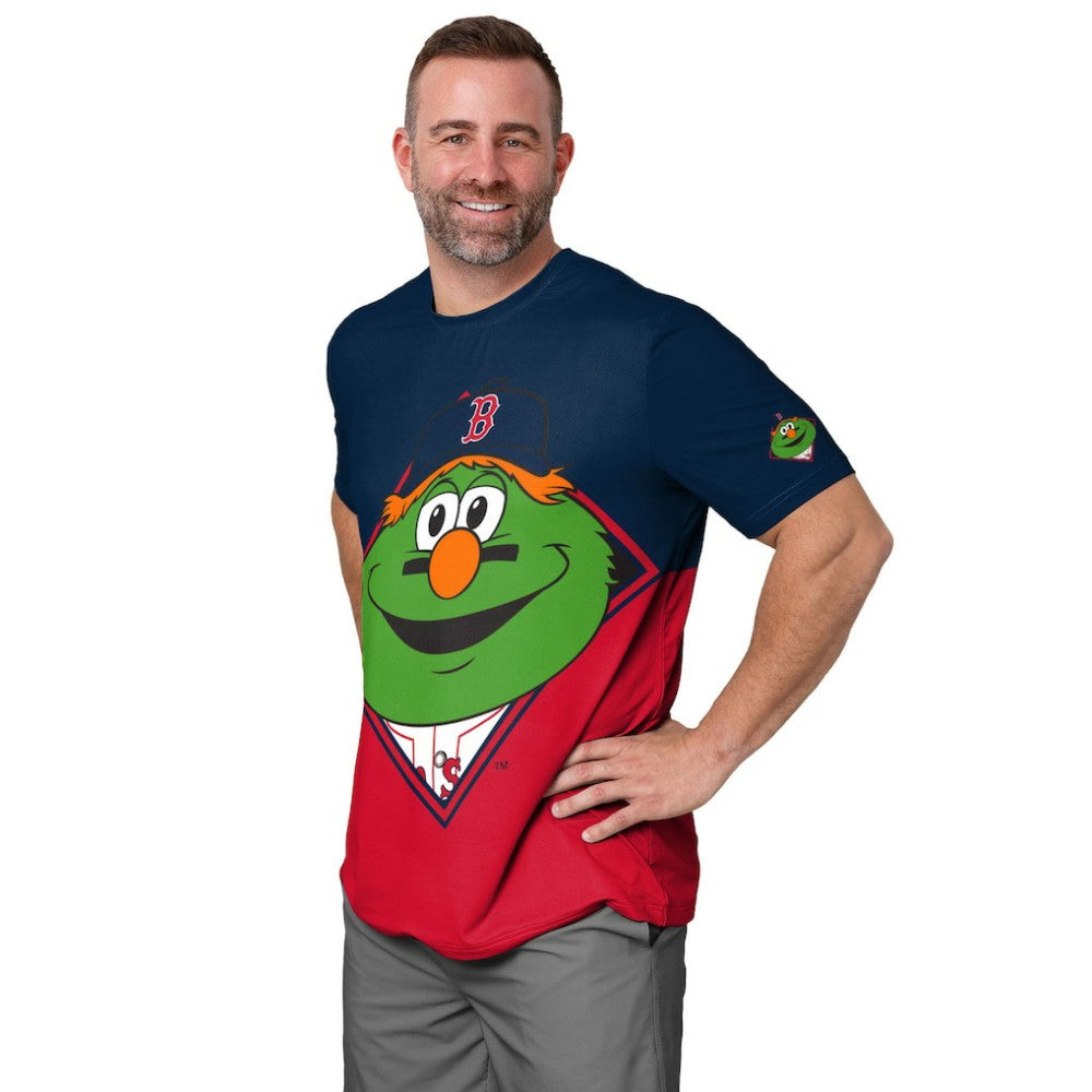 Boston Red Sox FOCO Big Logo Mascot T-Shirt - Navy/Red
