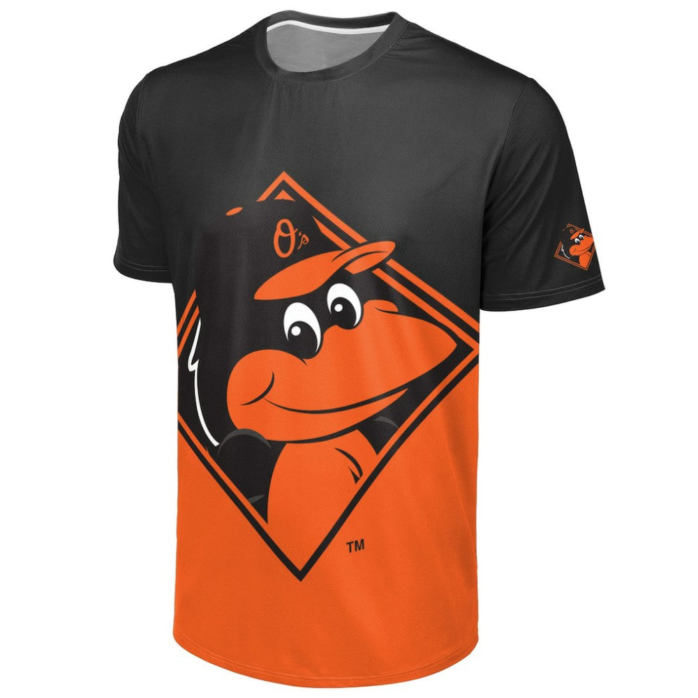 Baltimore Orioles FOCO Big Logo Mascot T-Shirt - Black/Orange