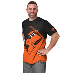 Baltimore Orioles FOCO Big Logo Mascot T-Shirt - Black/Orange