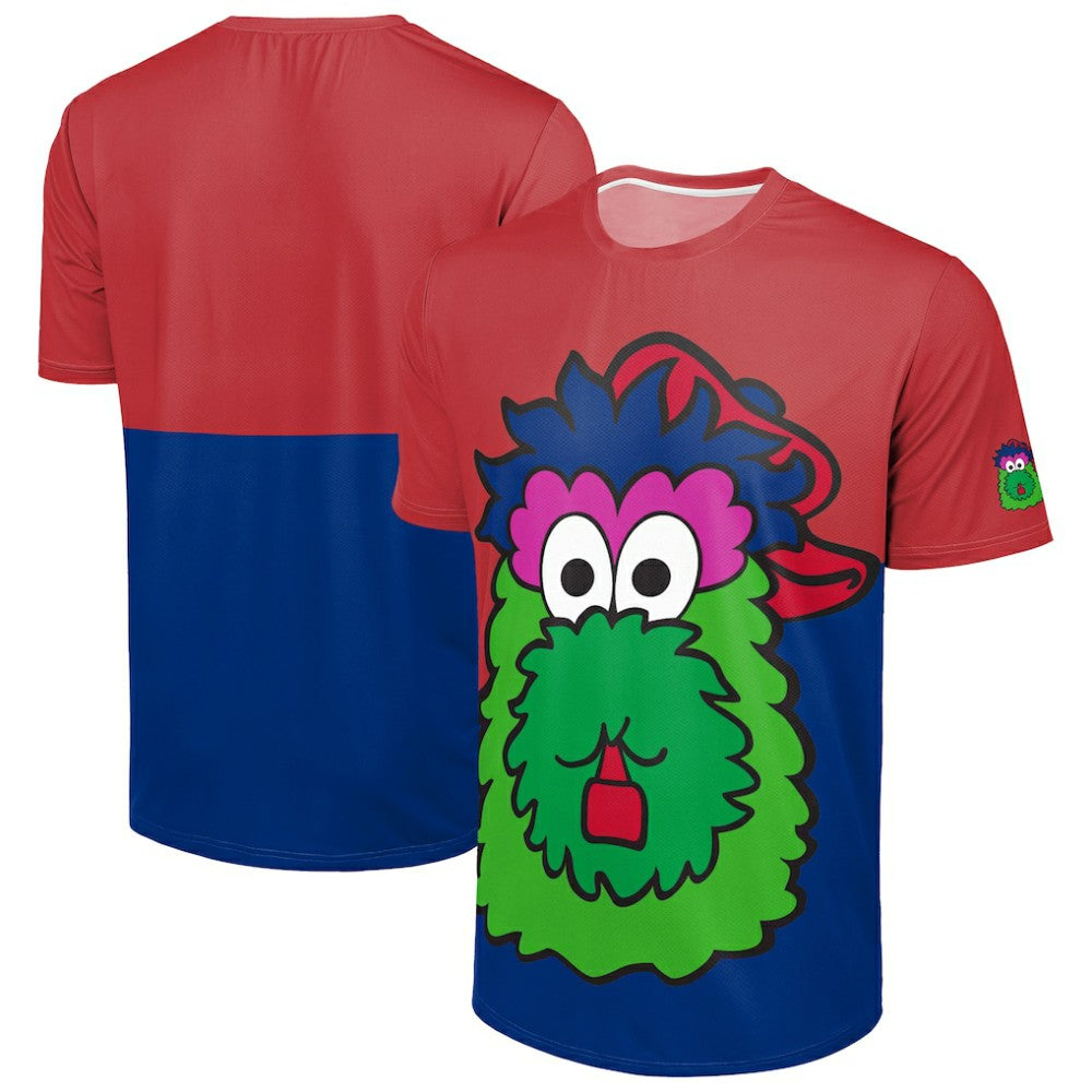 Philadelphia Phillies FOCO Big Logo Mascot T-Shirt - Red/Royal