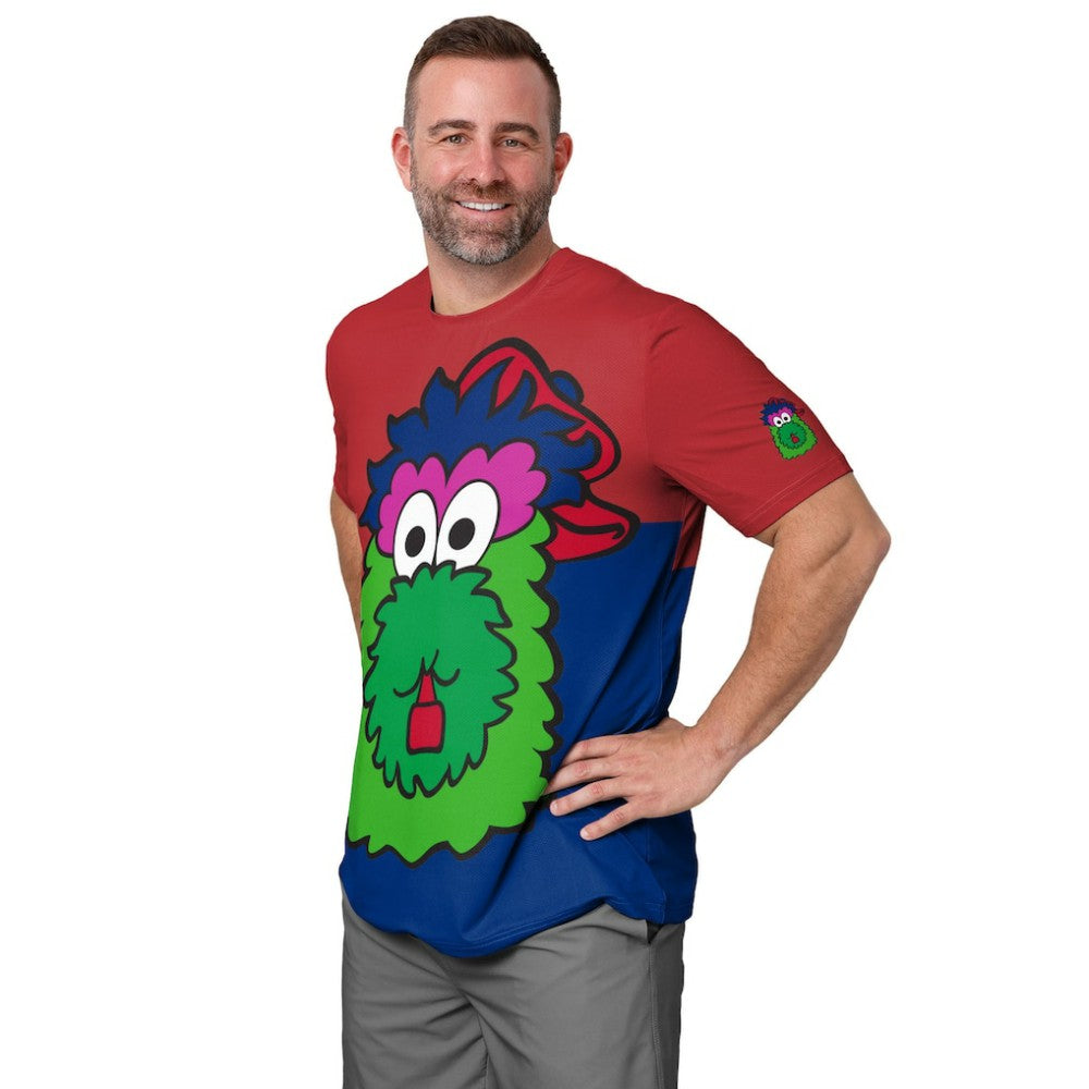 Philadelphia Phillies FOCO Big Logo Mascot T-Shirt - Red/Royal