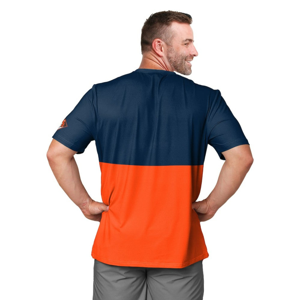 Detroit Tigers FOCO Big Logo Mascot T-Shirt - Navy/Orange