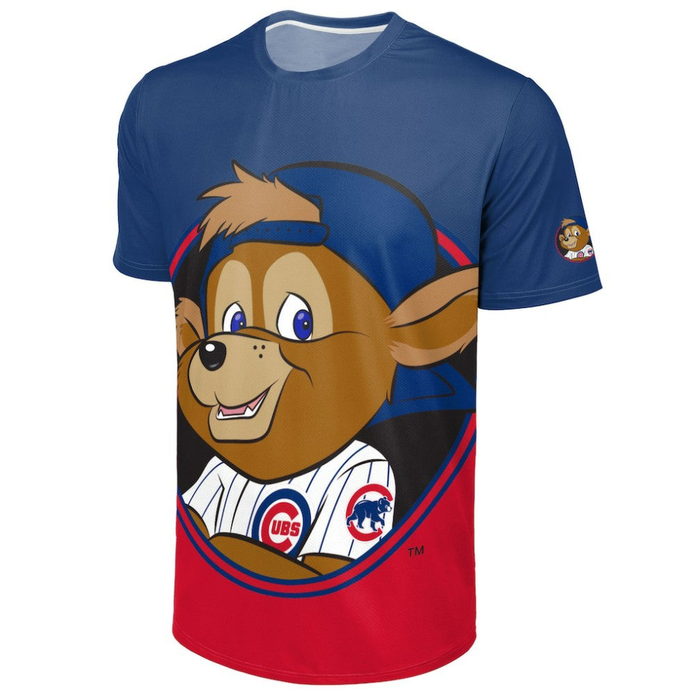 Chicago Cubs FOCO Big Logo Mascot T-Shirt - Royal/Red