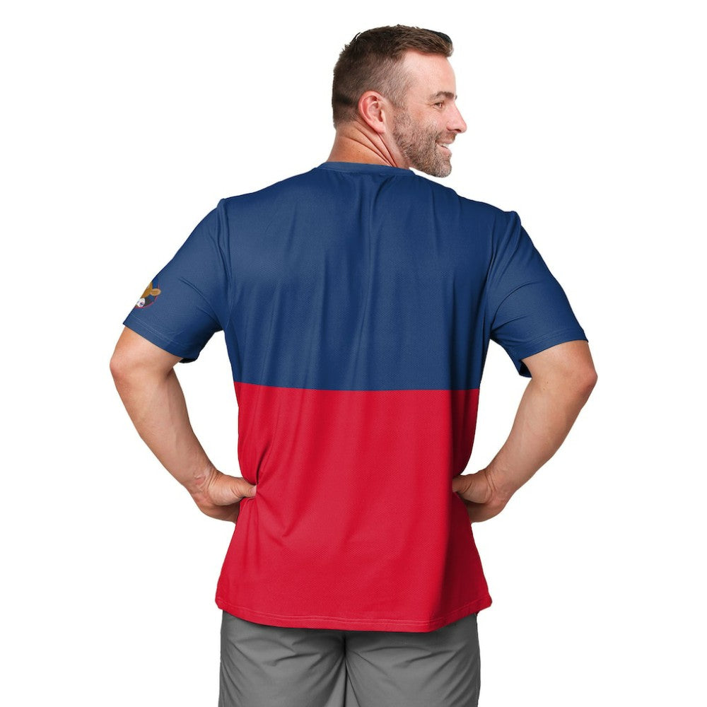 Chicago Cubs FOCO Big Logo Mascot T-Shirt - Royal/Red
