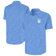Chicago Cubs Antigua Cactus Spring Training Lush Button-Up Shirt - Powder Blue