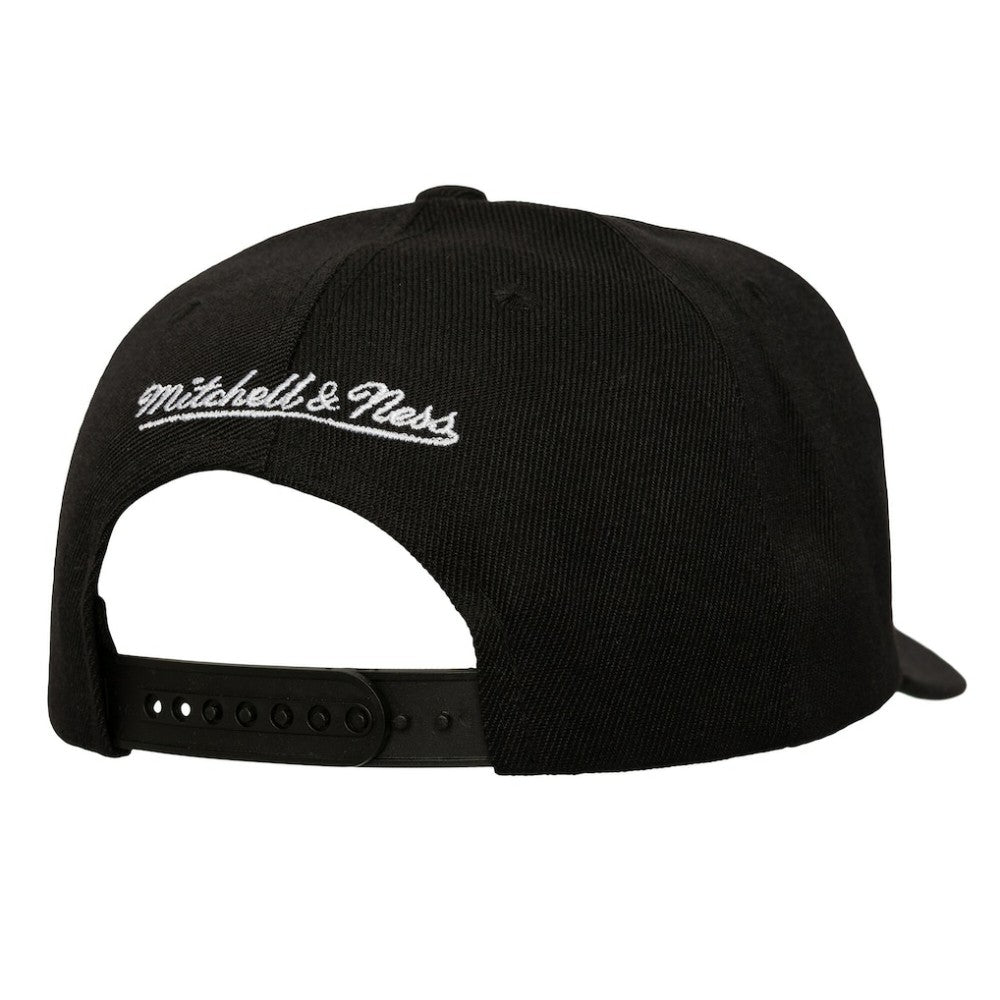 Boston Bruins Mitchell & Ness Busted Logo Wordmark Wrap-Around Pro Pinch Adjustable Hat Black