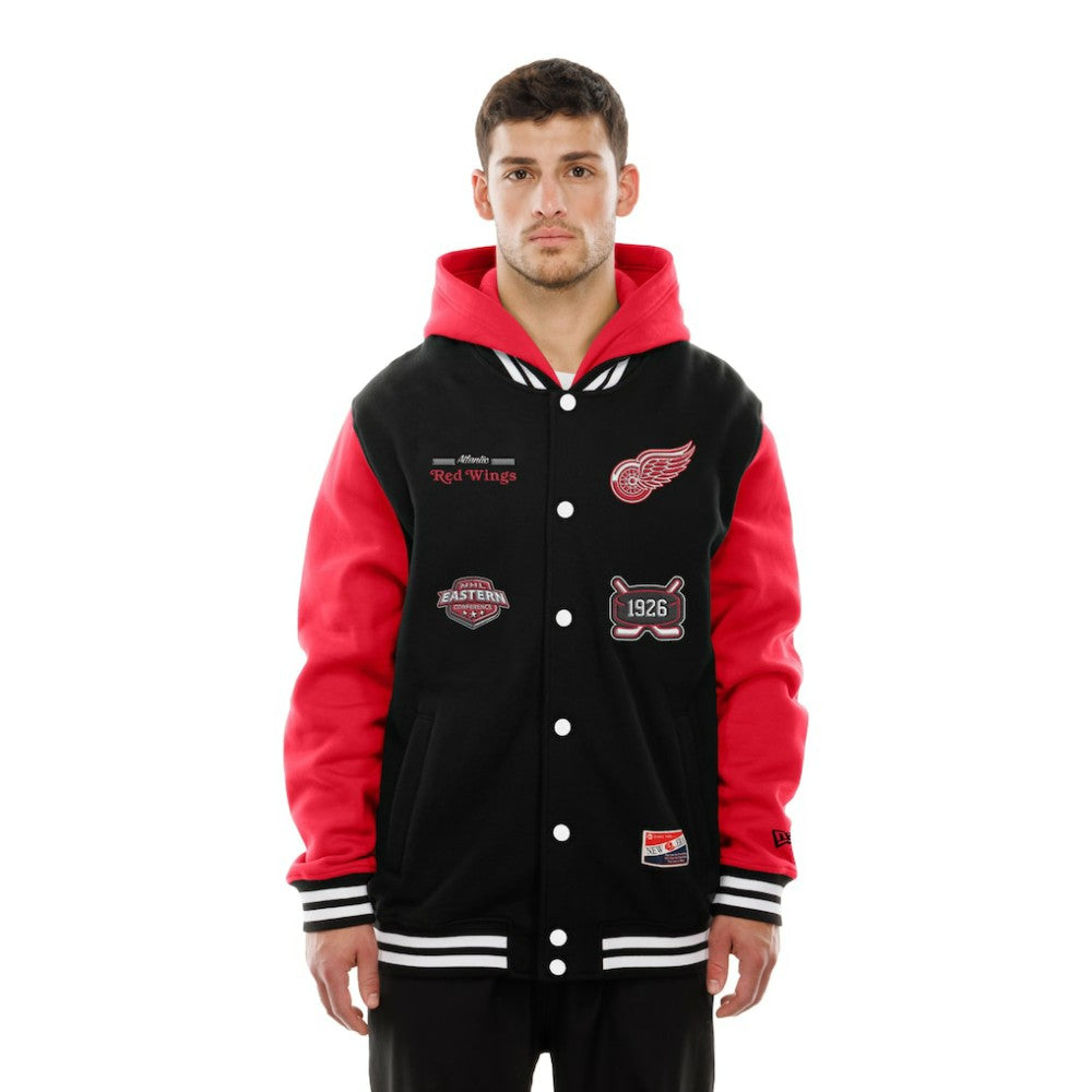 Detroit Red Wings New Era Full-Snap Fleece Hoodie Jacket Black/Red