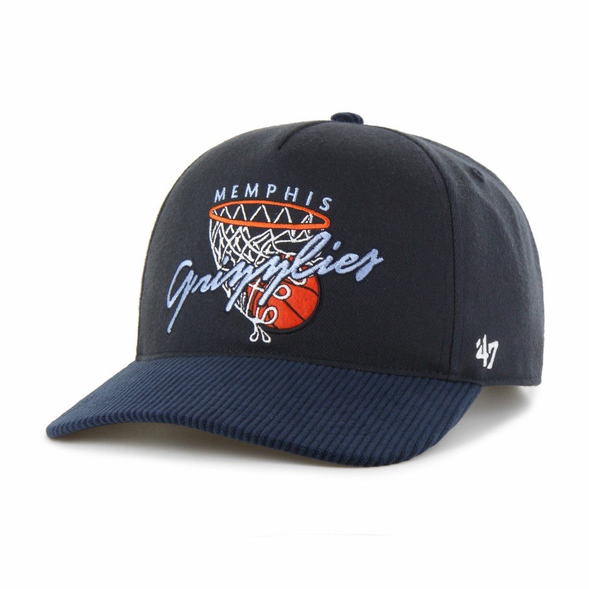 Memphis Grizzlies '47 Nothing But Net Hitch Adjustable Hat - Navy | 47 brand on sale
