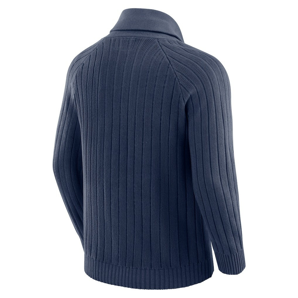 Dallas Cowboys J. Palmer The Playmaker Cardigan Raglan Sweater - Navy on sale