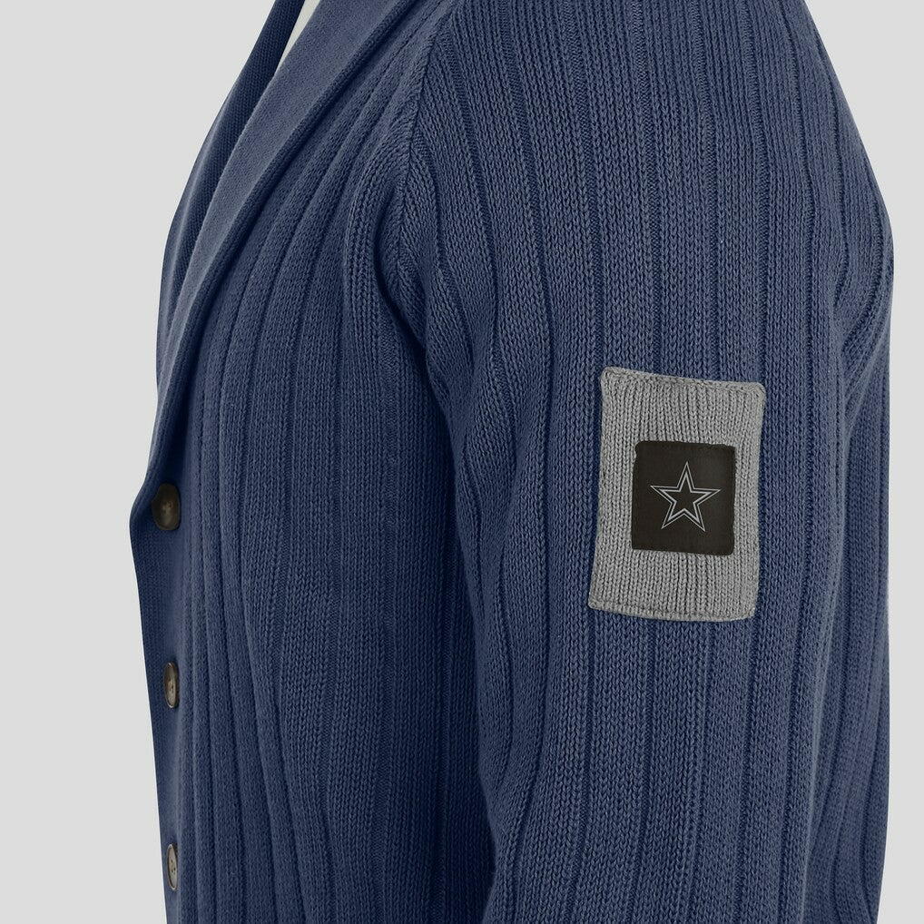 Dallas Cowboys J. Palmer The Playmaker Cardigan Raglan Sweater - Navy on sale