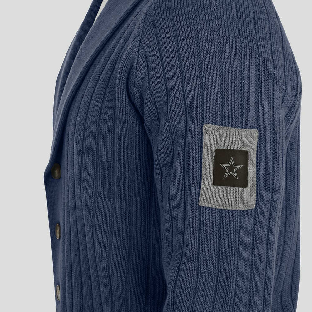 Dallas Cowboys J. Palmer The Playmaker Cardigan Raglan Sweater - Navy on sale