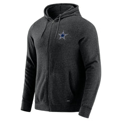 Dallas Cowboys J. Palmer Players Lounge Tri-Blend Full-Zip Hoodie - Dark Heather Gray for sale