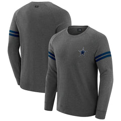 Dallas Cowboys J. Palmer Players Lounge Raglan Tri-Blend Sweatshirt - Dark Heather Gray online