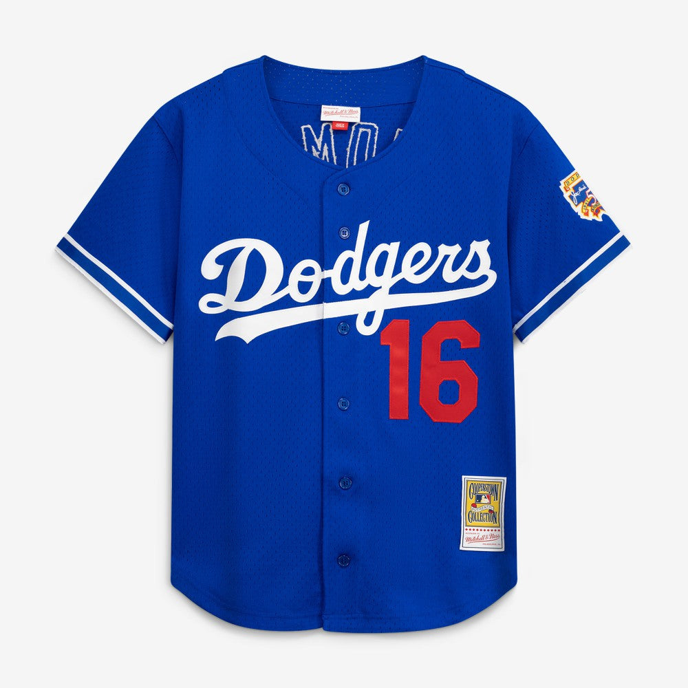 Hideo Nomo Los Angeles Dodgers Cooperstown Collection Mesh Batting Practice Button-Up Jersey - Royal | Mitchell & Ness