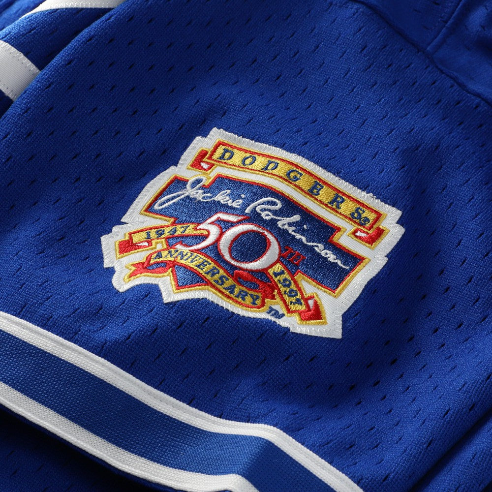 Hideo Nomo Los Angeles Dodgers Cooperstown Collection Mesh Batting Practice Button-Up Jersey - Royal | Mitchell & Ness