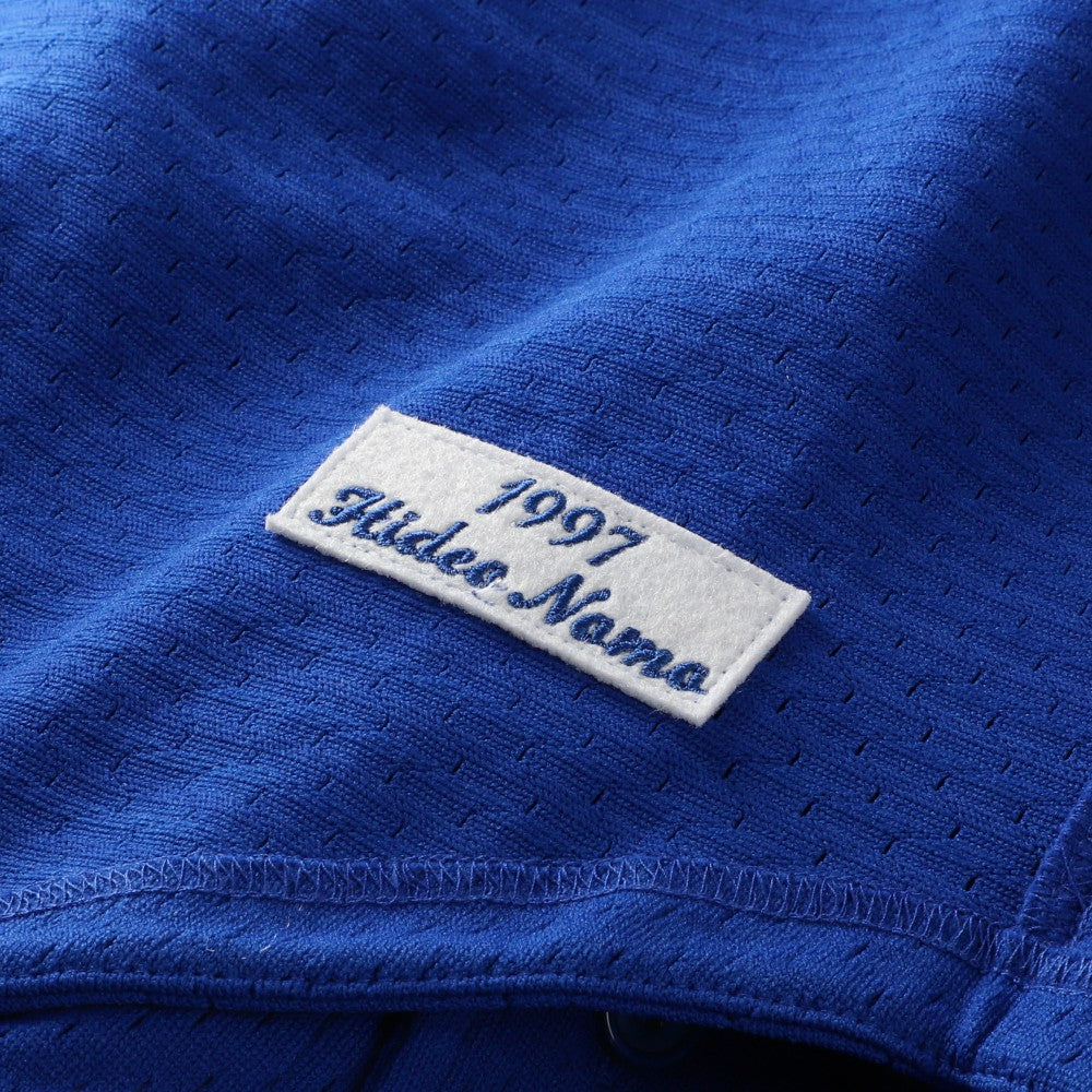 Hideo Nomo Los Angeles Dodgers Cooperstown Collection Mesh Batting Practice Button-Up Jersey - Royal | Mitchell & Ness