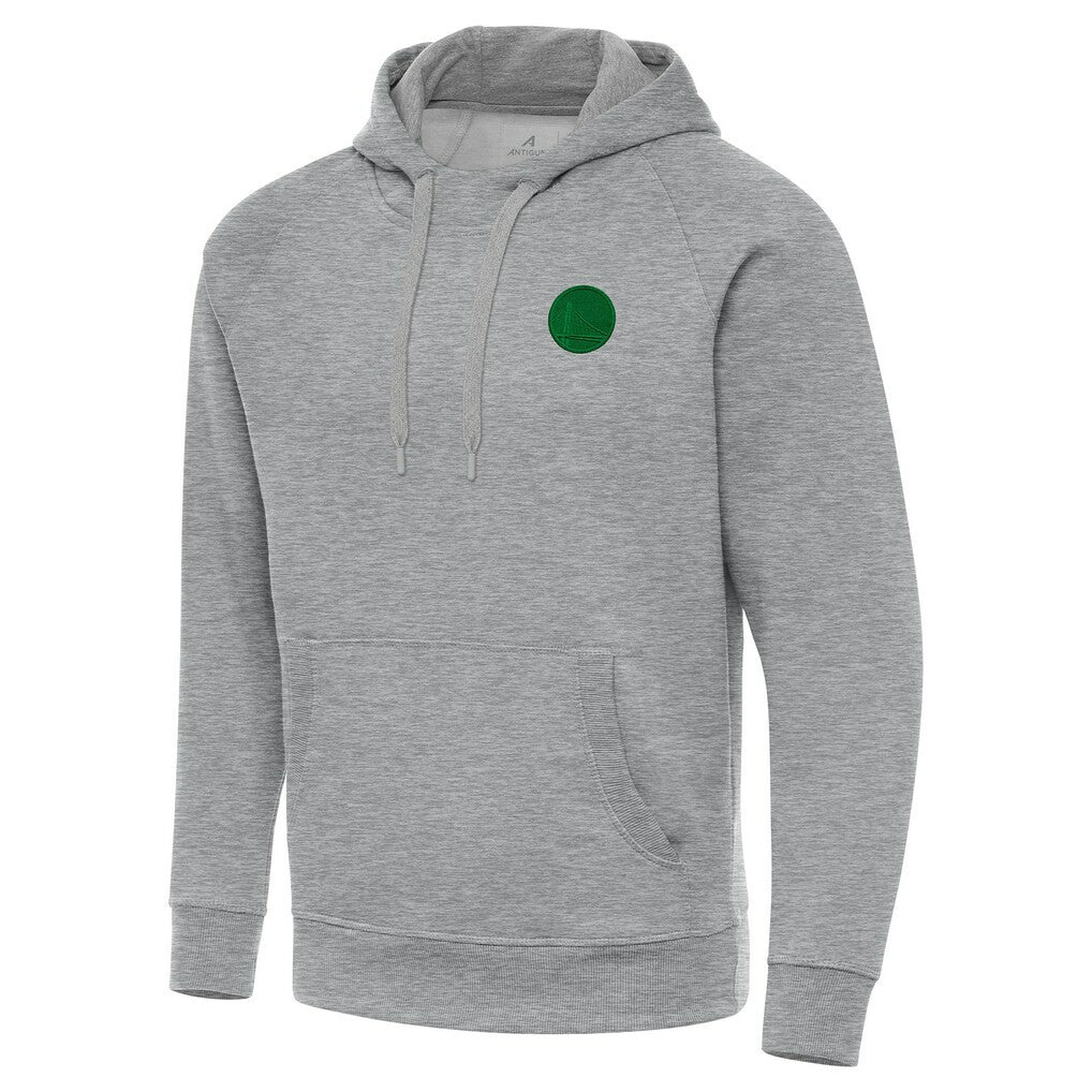 Golden State Warriors Antigua St. Patrick's Day Victory Raglan Pullover Hoodie sale - Heather Gray shop