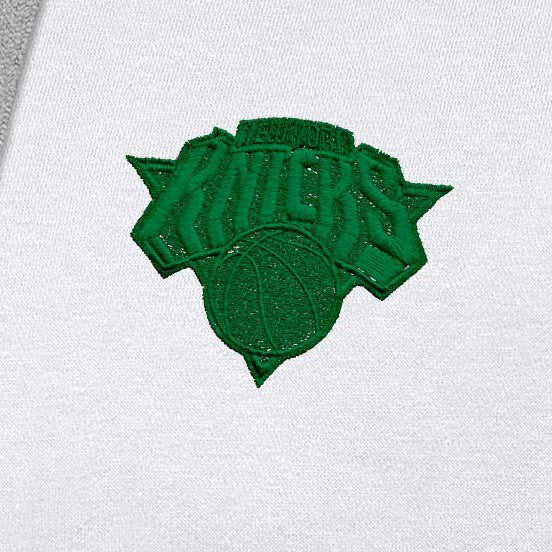 New York Knicks Antigua St. Patrick's Day Victory Raglan Pullover Hoodie - White for sale