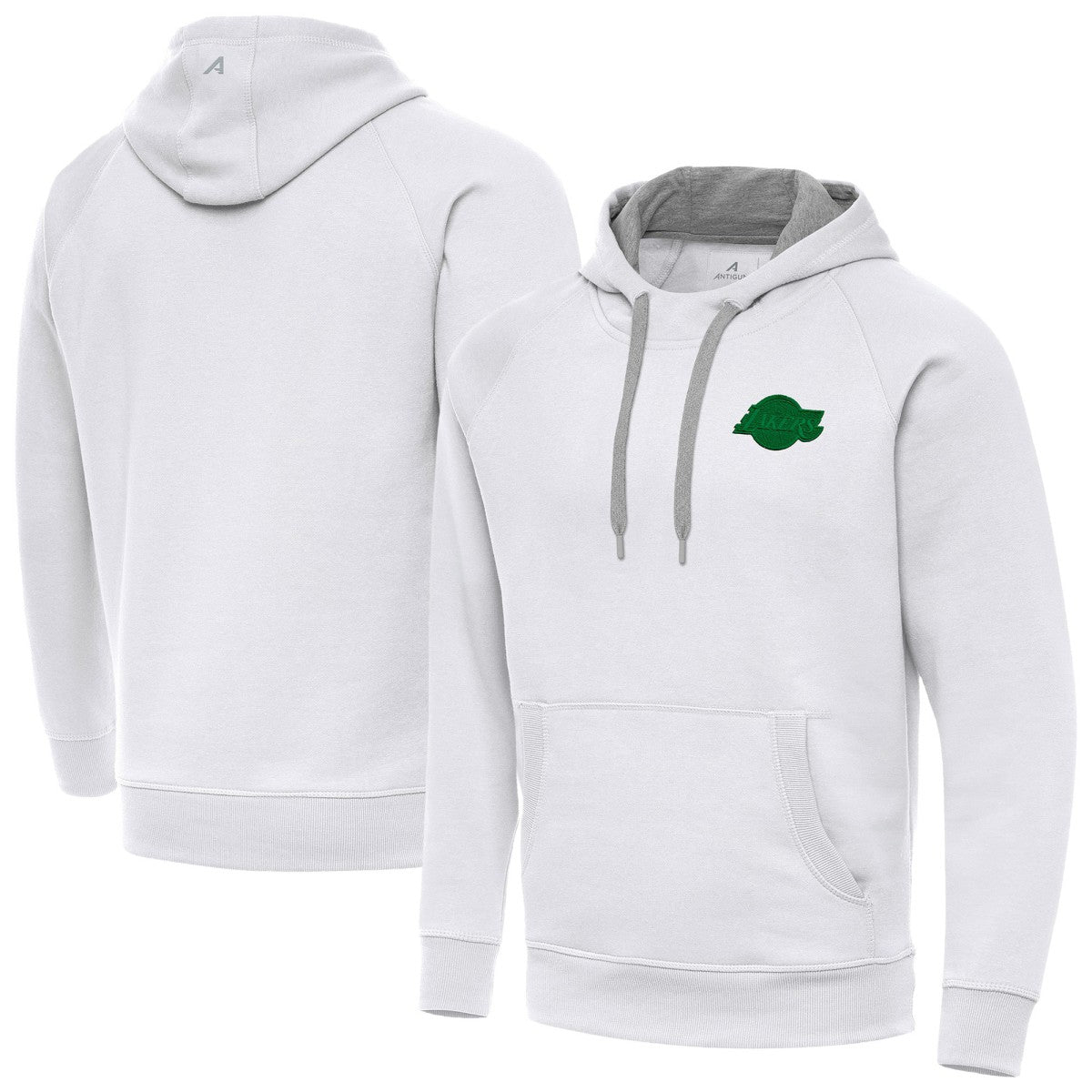 Los Angeles Lakers Antigua St. Patrick's Day Victory Raglan Pullover Hoodie - White online