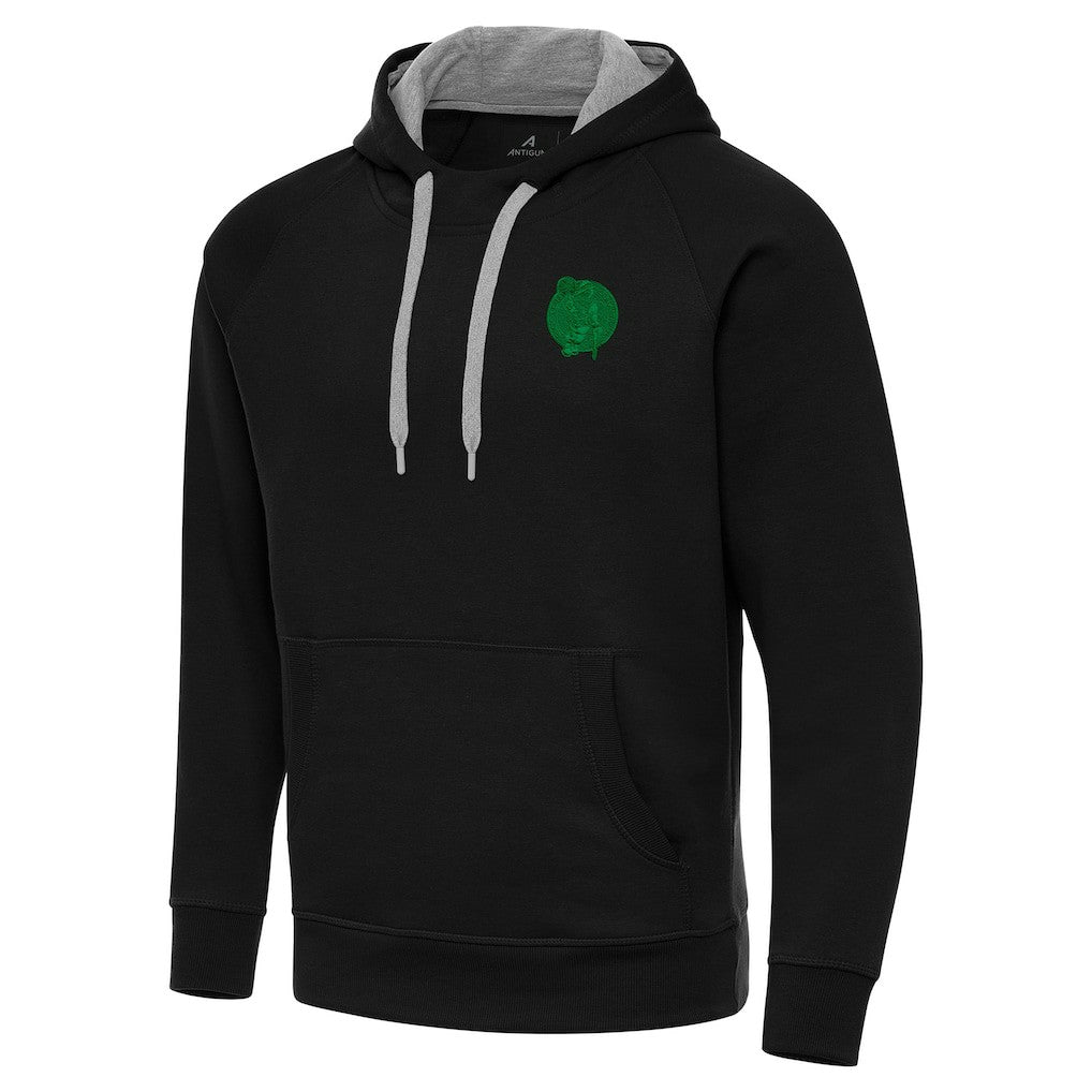 Boston Celtics Antigua St. Patrick's Day Victory Raglan Pullover Hoodie - Black for sale