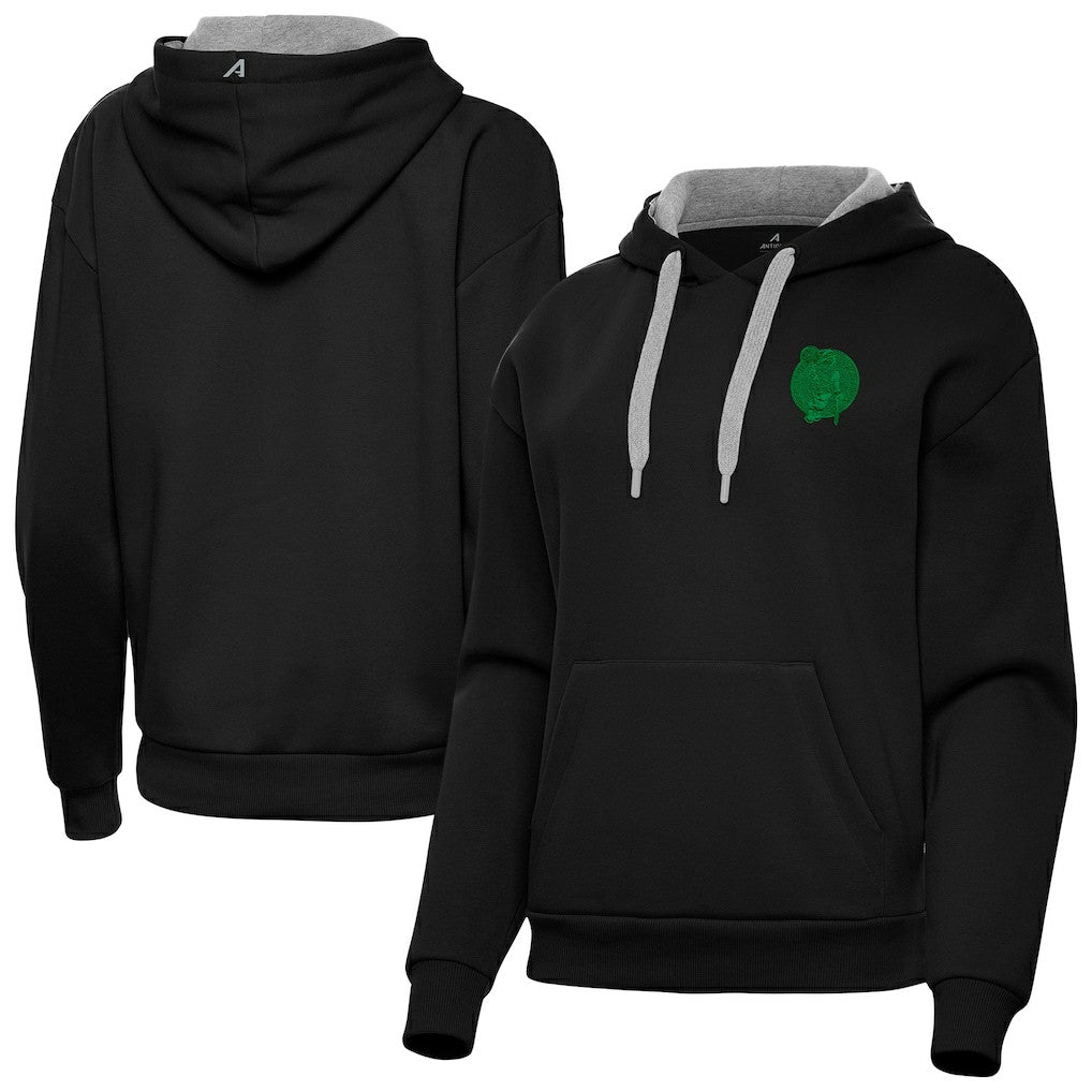 Boston Celtics Antigua Women's St. Patrick's Day Victory Pullover Hoodie - Black outlet