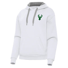Milwaukee Bucks Antigua Women's St. Patrick's Day Victory Pullover Hoodie - White discount
