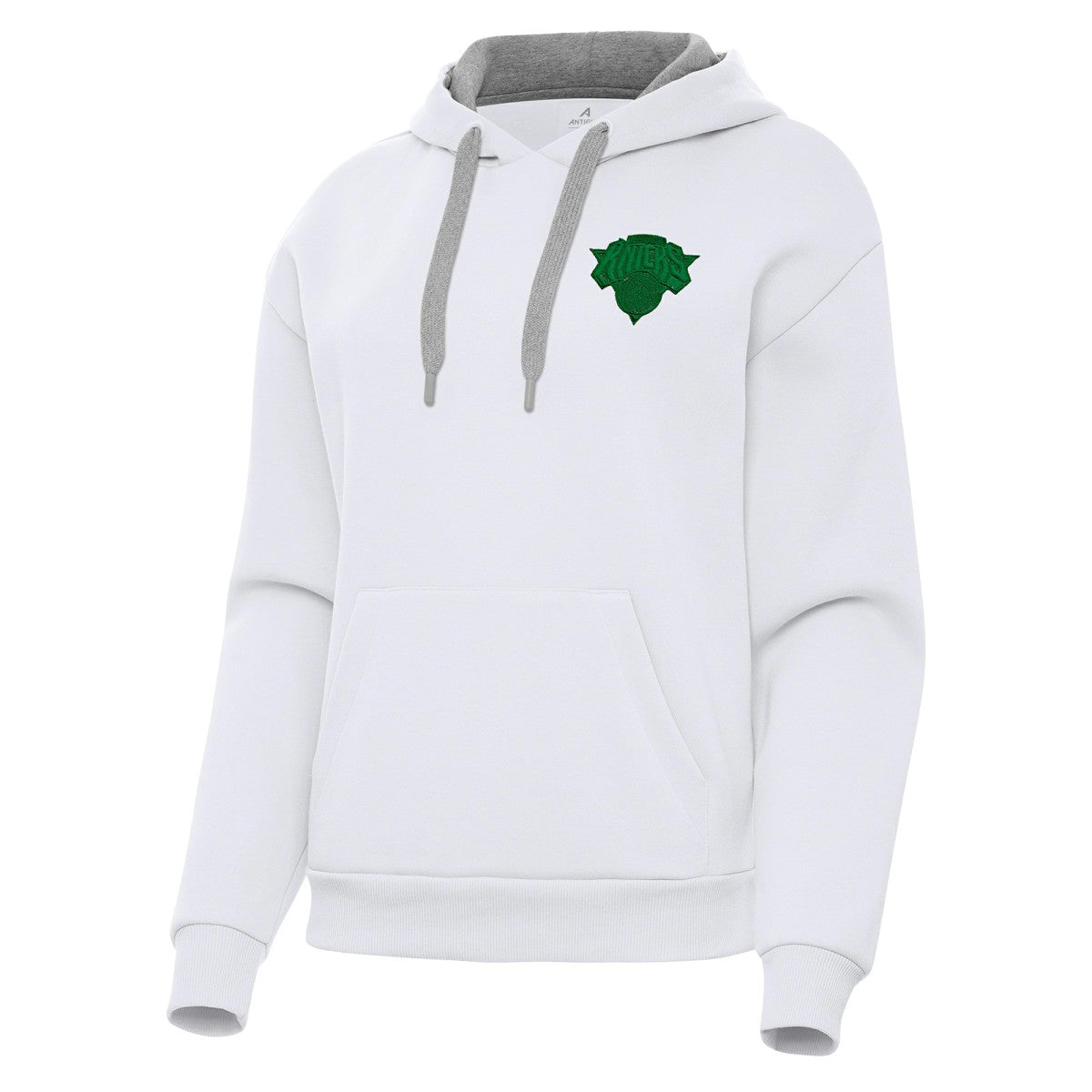 New York Knicks Antigua Women's St. Patrick's Day Victory Pullover Hoodie - White outlet