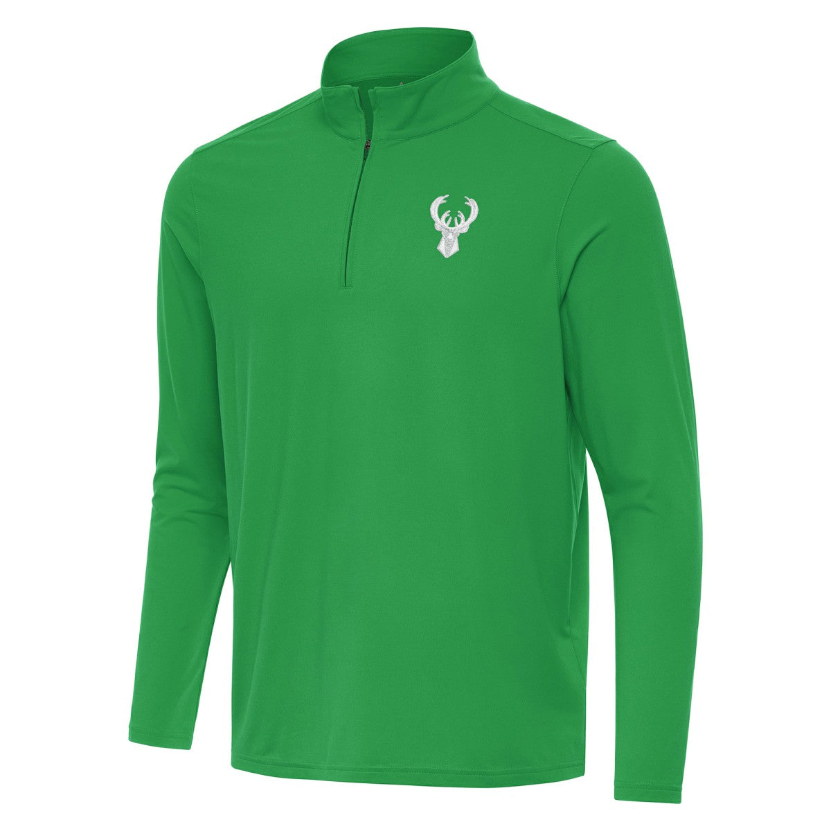 Milwaukee Bucks Antigua St. Patrick's Day Intent Quarter-Zip Jacket - Kelly Green online