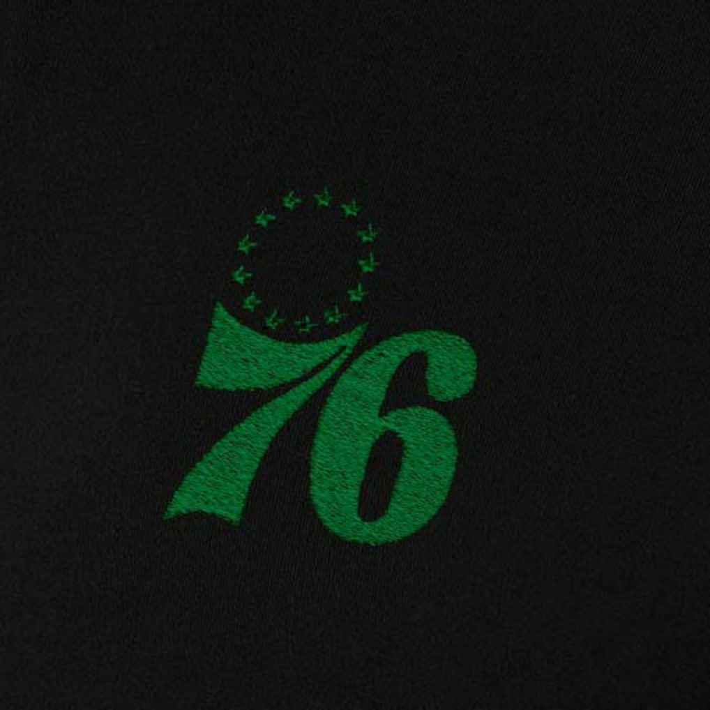 Philadelphia 76ers Antigua Women's St. Patrick's Day Intent Quarter-Zip Top - Black cheap