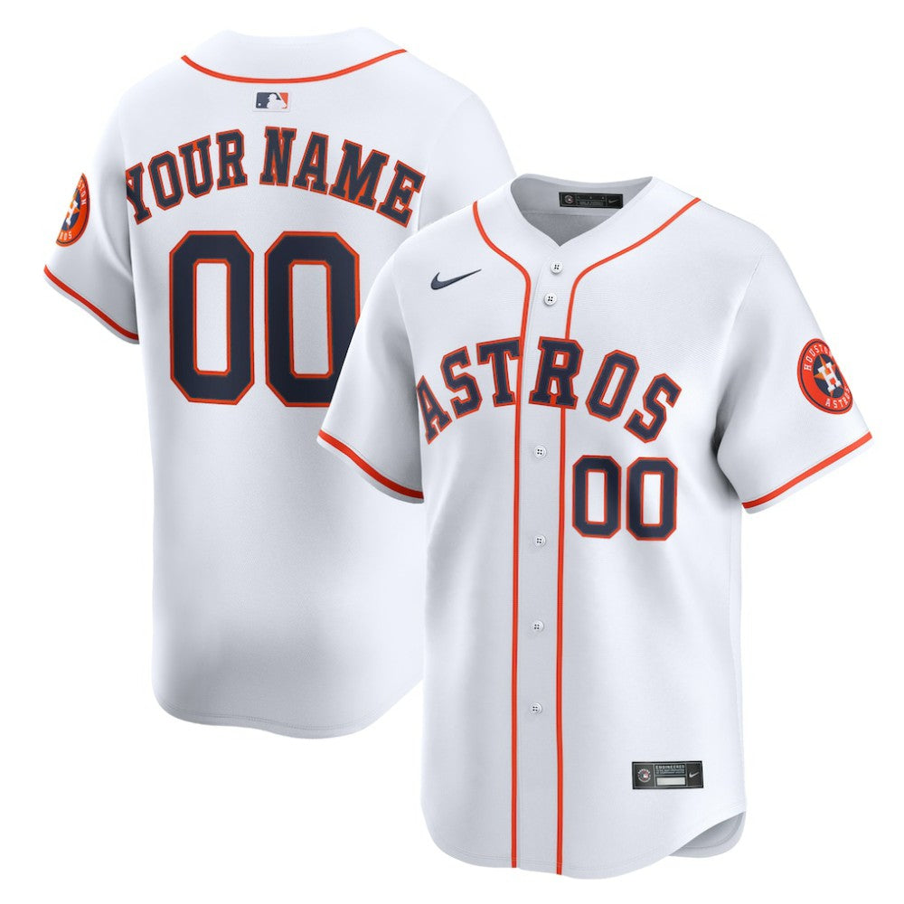 Houston Astros Home Limited Custom Jersey - White | Nike
