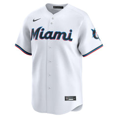 Miami Marlins Home Limited Custom Jersey - White | Nike