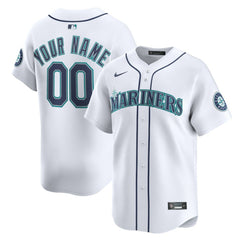 Seattle Mariners Home Limited Custom Jersey - White | Nike