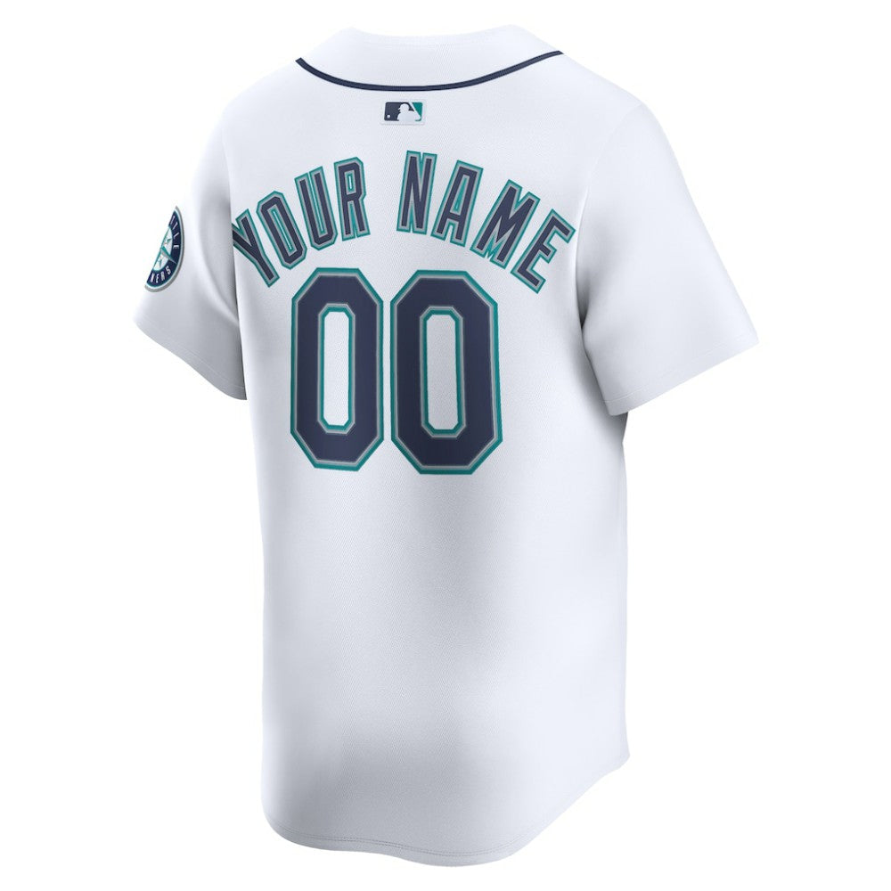 Seattle Mariners Home Limited Custom Jersey - White | Nike