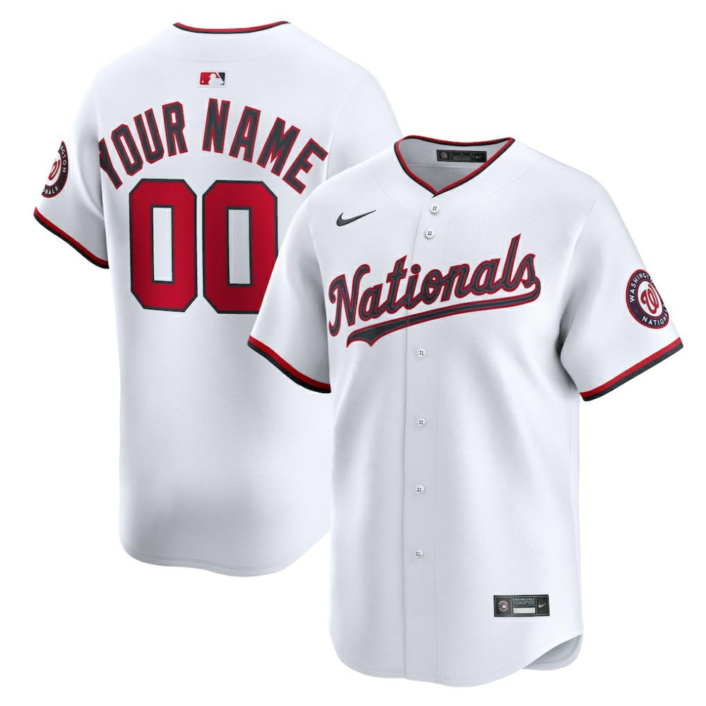 Washington Nationals Home Limited Custom Jersey - White | Nike