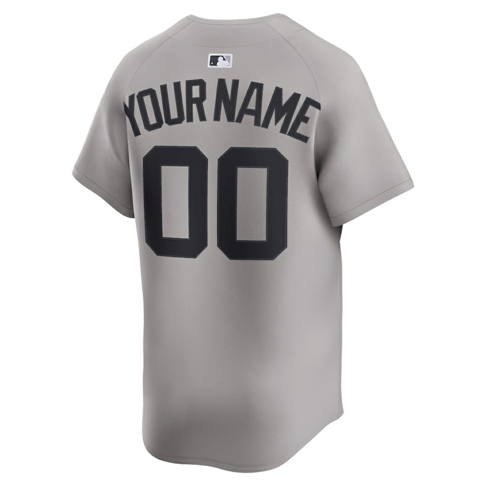 New York Yankees Away Limited Custom Jersey - Gray | Nike