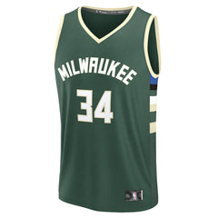 Giannis Antetokounmpo Milwaukee Bucks Fast Break Replica Player Jersey - Icon Edition - Hunter Green | Fanatics outlet
