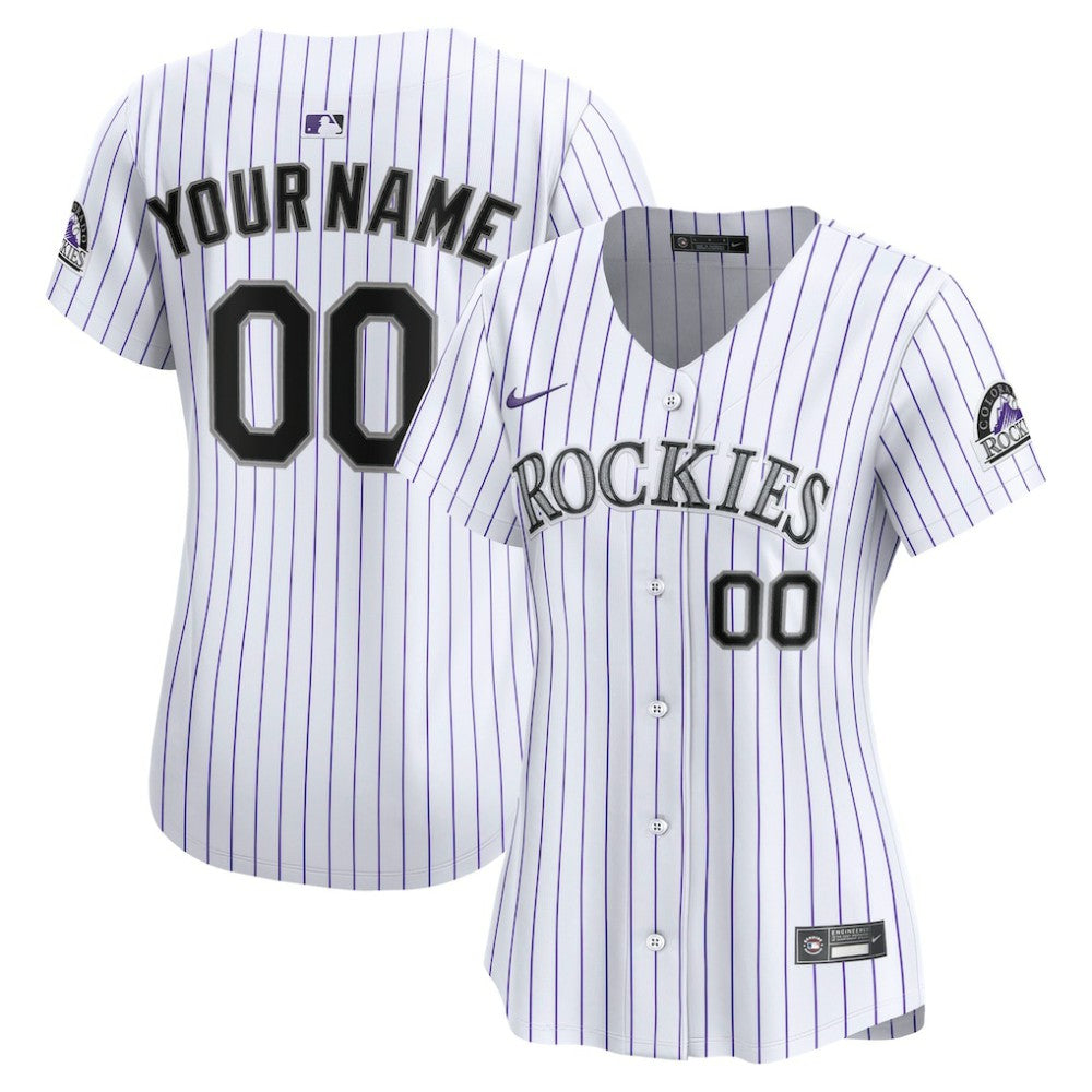 Colorado Rockies Women's Home Limited Custom Jersey - White | Nike