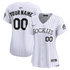 Colorado Rockies Women's Home Limited Custom Jersey - White | Nike
