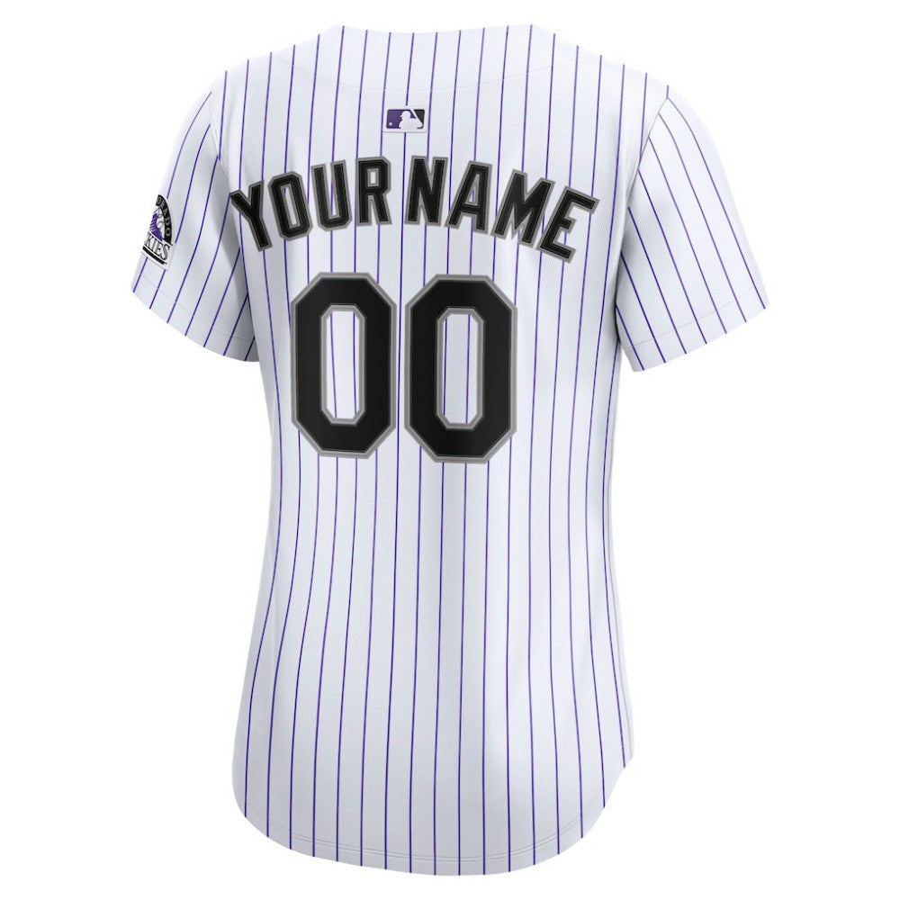 Colorado Rockies Women's Home Limited Custom Jersey - White | Nike