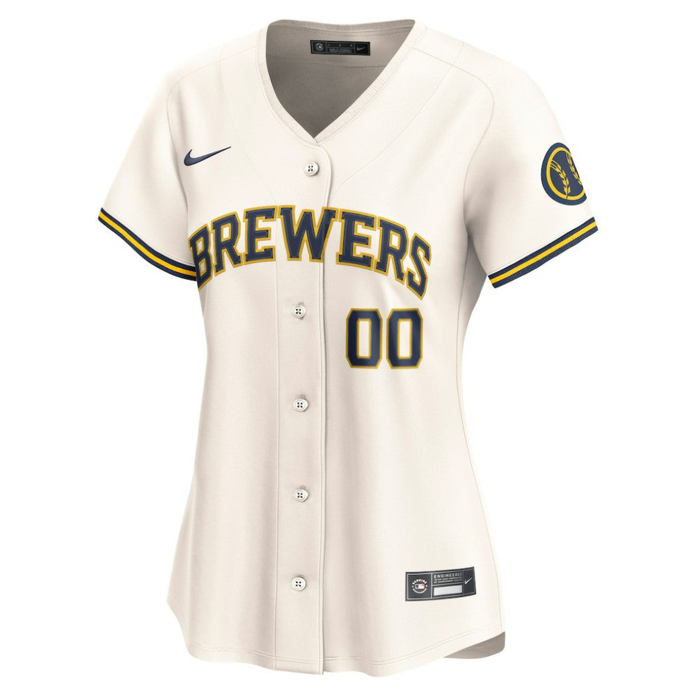 Milwaukee Brewers Women's Home Limited Custom Jersey - Cream | Nike
