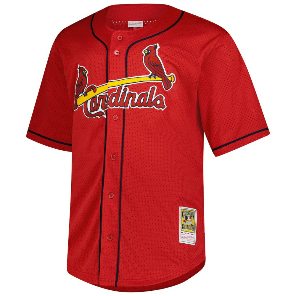 Mark McGwire St. Louis Cardinals Big & Tall Cooperstown Mesh Batting Practice Jersey - Red | Mitchell & Ness