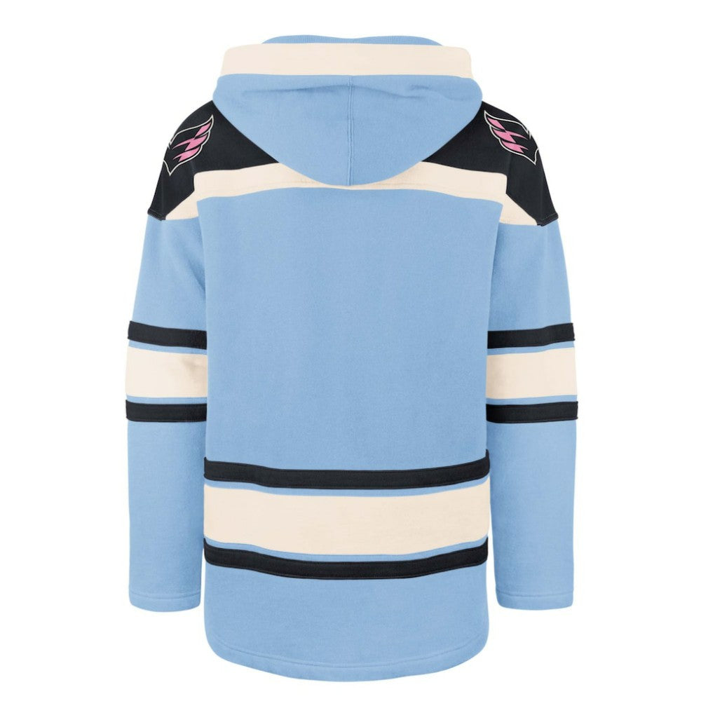 Washington Capitals '47 Cherry Blossom Lacer Pullover Hoodie Light Blue