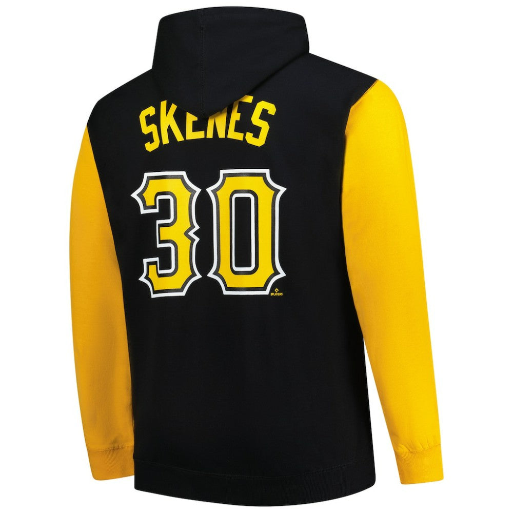 Paul Skenes Pittsburgh Pirates Profile Big & Tall Fleece Pullover Hoodie - Black